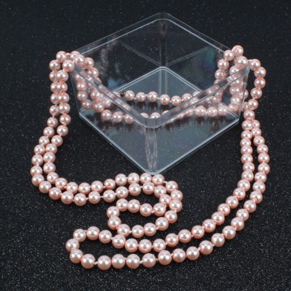 Lustrous Long Pink Pearls
